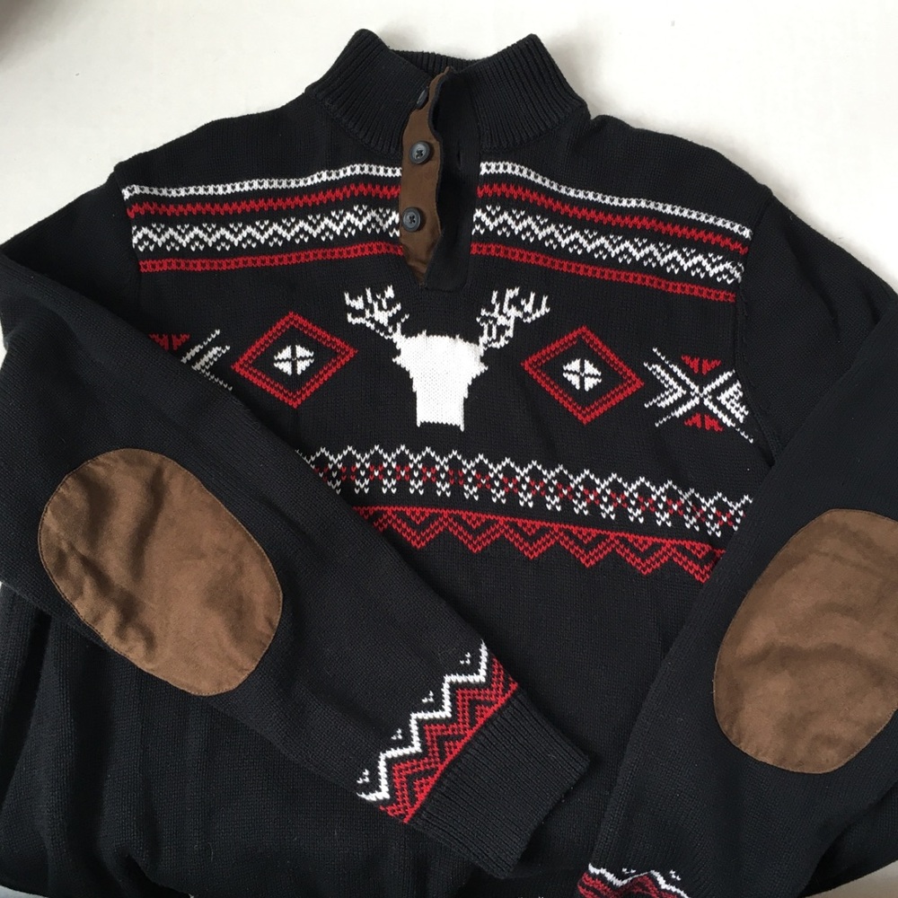 Chaps Ralph Lauren Cotton Button Neck Sweater Sz Large - Picture 4 of 15